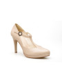 Buty damskie szpilki beżowe nosek w szpic skóra Buty damskie szpilki beżowe nosek w szpic skóra