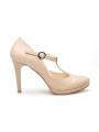 Buty damskie szpilki beżowe nosek w szpic skóra Buty damskie szpilki beżowe nosek w szpic skóra