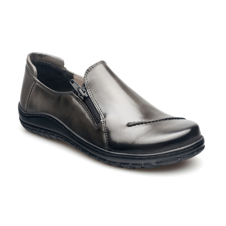 Półbuty damskie skórzane ciemny szary Produkt Polski