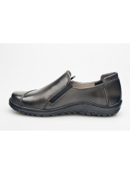 Półbuty damskie skórzane ciemny szary Produkt Polski