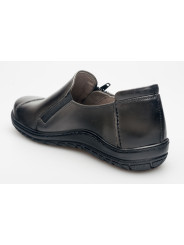 Półbuty damskie skórzane ciemny szary Produkt Polski