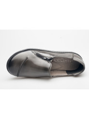 Półbuty damskie skórzane ciemny szary Produkt Polski