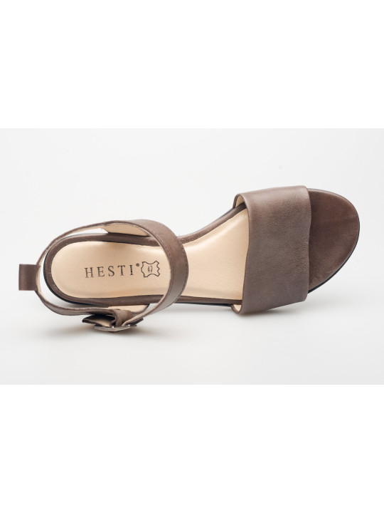 Damskie sandałki odkryta pięta czarne brązowe skórzane Polski Produkt