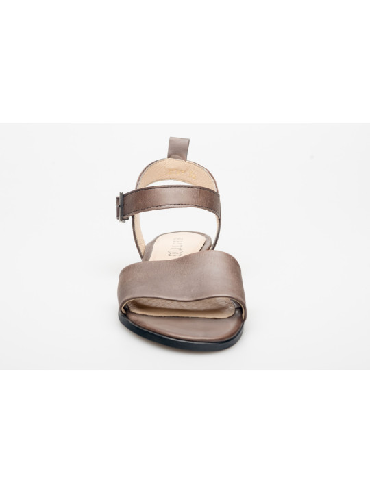 Damskie sandałki odkryta pięta czarne brązowe skórzane Polski Produkt