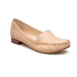 Mokasyny damskie skórzane półbuty beżowe Polski Produkt