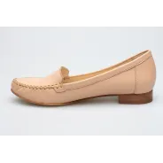 Mokasyny damskie skórzane półbuty beżowe Polski Produkt