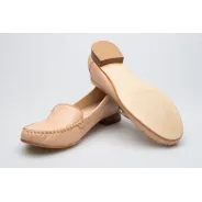 Mokasyny damskie skórzane półbuty beżowe Polski Produkt