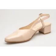 Sandały z zakrytymi palcami skórzane odkryta pięta PRODUKT POLSKI