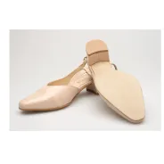 Sandały z zakrytymi palcami skórzane odkryta pięta PRODUKT POLSKI