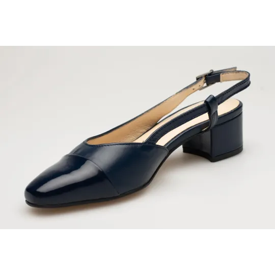 Sandały z zakrytymi palcami skórzane odkryta pięta PRODUKT POLSKI