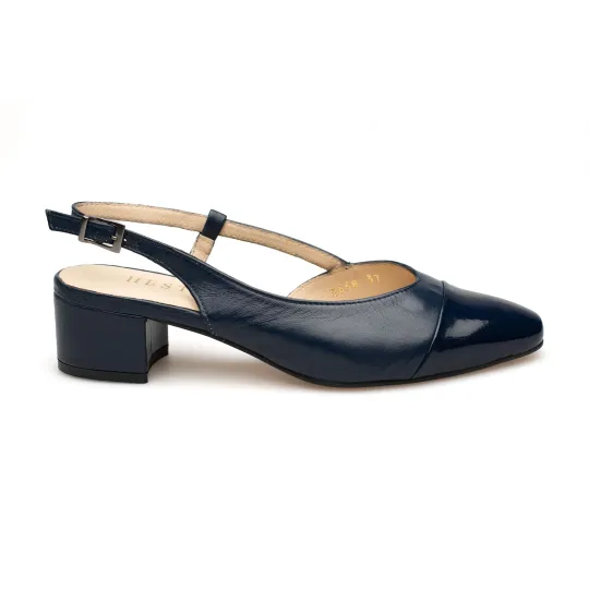 Sandały z zakrytymi palcami skórzane odkryta pięta PRODUKT POLSKI