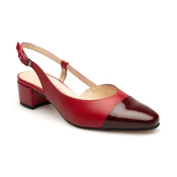 Sandały z zakrytymi palcami skórzane odkryta pięta PRODUKT POLSKI