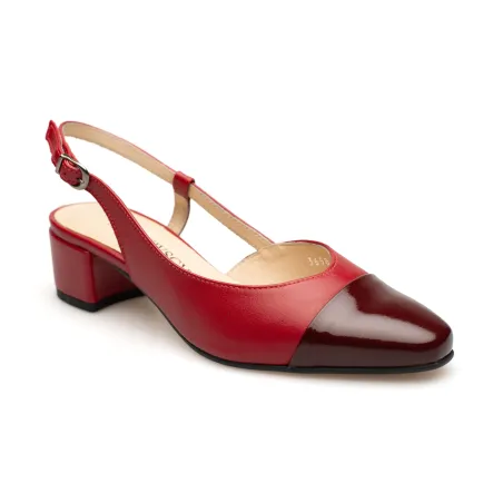 Sandały z zakrytymi palcami skórzane odkryta pięta PRODUKT POLSKI