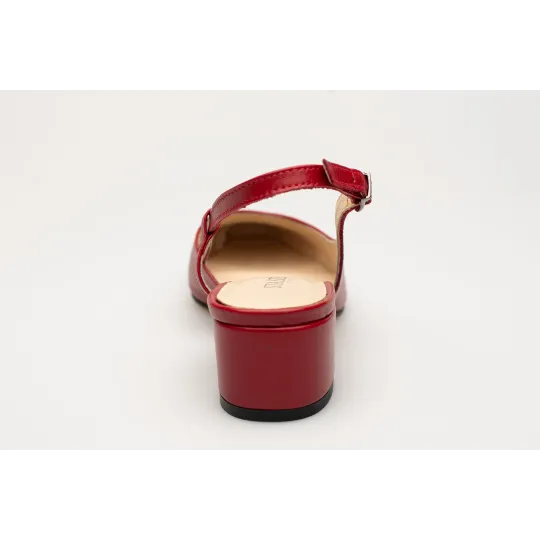 Sandały z zakrytymi palcami skórzane odkryta pięta PRODUKT POLSKI