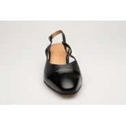 Sandały z zakrytymi palcami skórzane odkryta pięta PRODUKT POLSKI