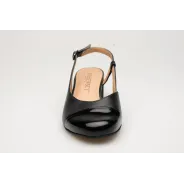 Sandały z zakrytymi palcami skórzane odkryta pięta PRODUKT POLSKI