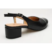 Sandały z zakrytymi palcami skórzane odkryta pięta PRODUKT POLSKI