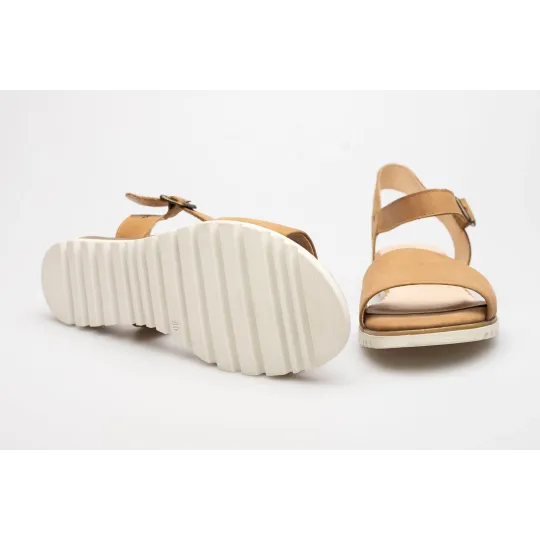 Damskie sandałki odkryta pięta beżowe ecru skórzane Polski Produkt