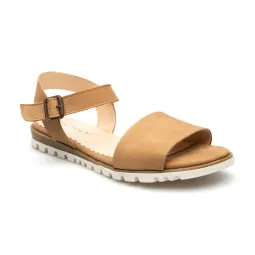 Damskie sandałki odkryta pięta beżowe ecru skórzane Polski Produkt