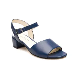 Damskie sandałki na niskim obcasie odkryta pięta skórzane Polski Produkt