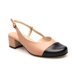 Sandały z zakrytymi palcami skórzane odkryta pięta PRODUKT POLSKI