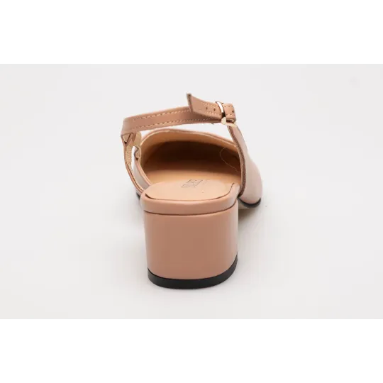 Sandały z zakrytymi palcami skórzane odkryta pięta PRODUKT POLSKI