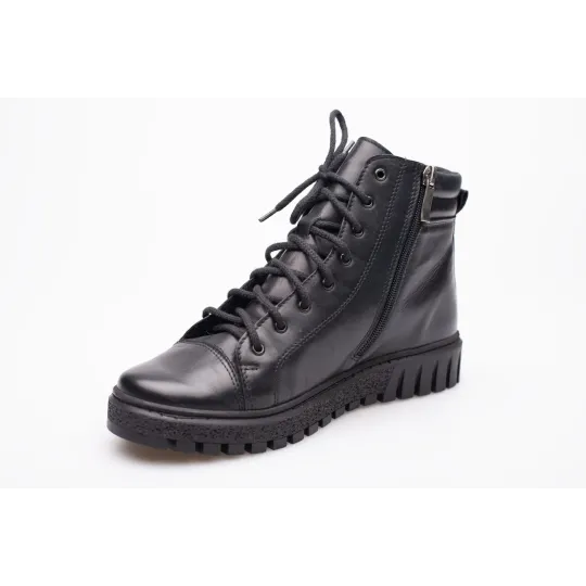 Botki damskie zimowe oficerki sznurowane skózrane Produkt Polski