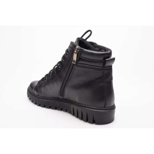 Botki damskie zimowe oficerki sznurowane skózrane Produkt Polski