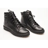 Botki damskie zimowe oficerki sznurowane skózrane Produkt Polski