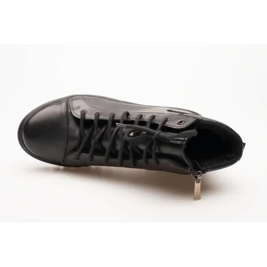 Botki damskie zimowe oficerki sznurowane skózrane Produkt Polski