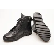 Botki damskie zimowe oficerki sznurowane skózrane Produkt Polski