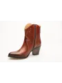 Botki damskie ażurowe brązowe skórzane obcas słupek Produkt Polski Botki damskie ażurowe brązowe skórzane obcas słupek Produkt Polski