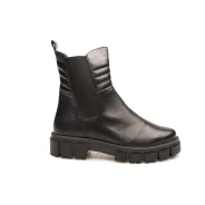 Botki damskie zimowe na grubej podeszwie skórzane Produkt Polski