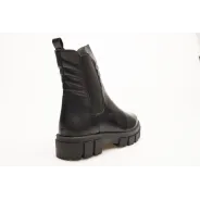 Botki damskie zimowe na grubej podeszwie skórzane Produkt Polski