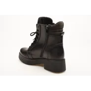 Damskie botki glany skórzane oficerki sznurowane Produkt Polski