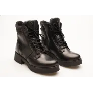 Damskie botki glany skórzane oficerki sznurowane Produkt Polski
