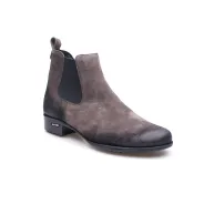 Botki damskie ocieplone sztyblety skórzane szare Produkt Polski