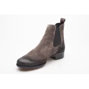 Botki damskie ocieplone sztyblety skórzane szare Produkt Polski