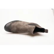 Botki damskie ocieplone sztyblety skórzane szare Produkt Polski