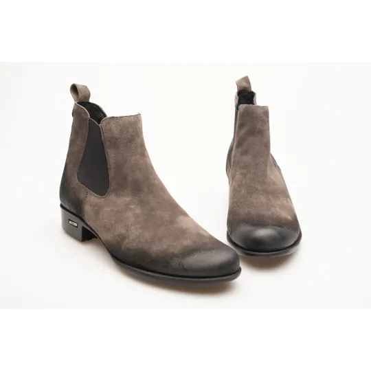 Botki damskie ocieplone sztyblety skórzane szare Produkt Polski Botki damskie ocieplone sztyblety skórzane szare Produkt Polski