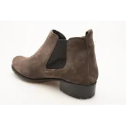 Botki damskie ocieplone sztyblety skórzane szare Produkt Polski