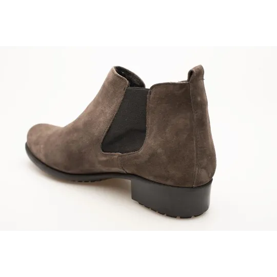 Botki damskie ocieplone sztyblety skórzane szare Produkt Polski