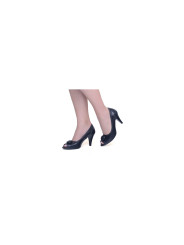 Buty damskie czółenka peep toe skóra