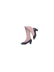 Buty damskie czółenka peep toe skóra