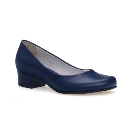 Obcas słupek czółenka włoska skóra