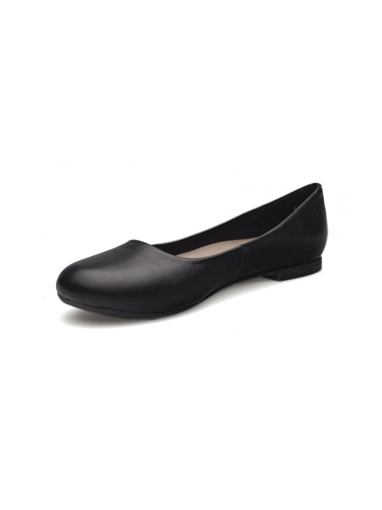 Baleriny damskie skórzane Polski Producent czarne