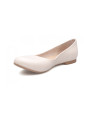 Baleriny damskie skórzane Polski Producent ecru