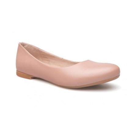 Baleriny damskie skórzane cieliste Polski Producent