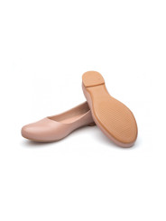 Baleriny damskie skórzane cieliste Polski Producent